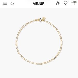 Mejuri 14K boyfriend bold bracelet 6-7 inches.